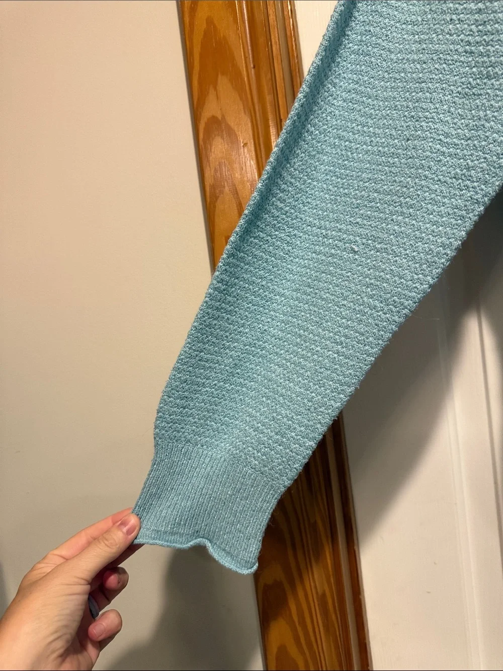 Sonoma Light Aqua V-Neck Sweater